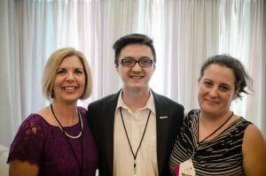 3 people: Doreen Ashton Wagner; Brandon Bedford, EventMobi; Meagan Rockett